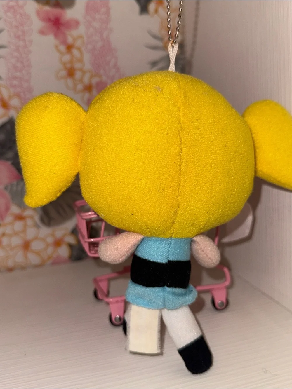 Bubbles Plush Keychain - Blue & Yellow Kids Accessory